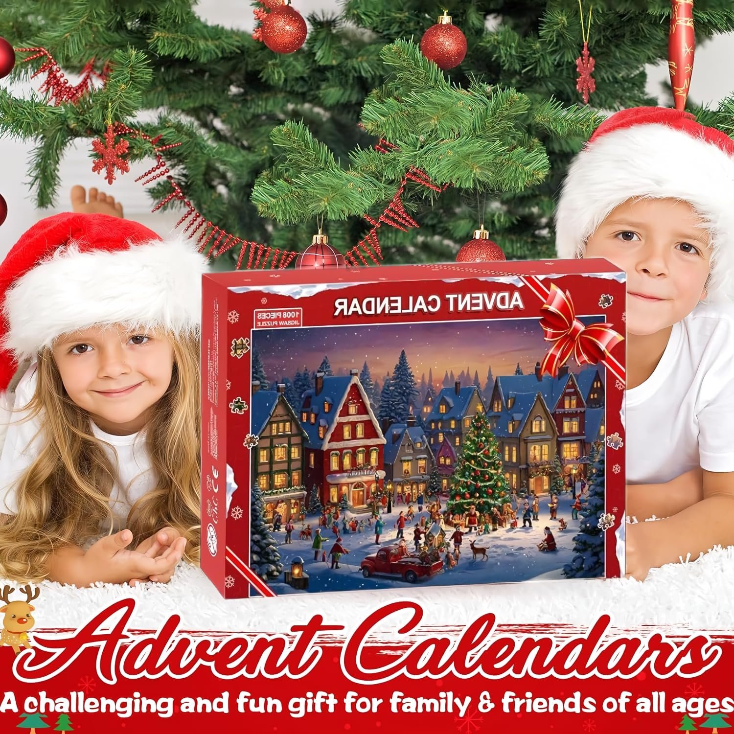 Пазлы-адвент-календарь 2024 1008 элементов 24 коробки (Puzzle-2), фото №5