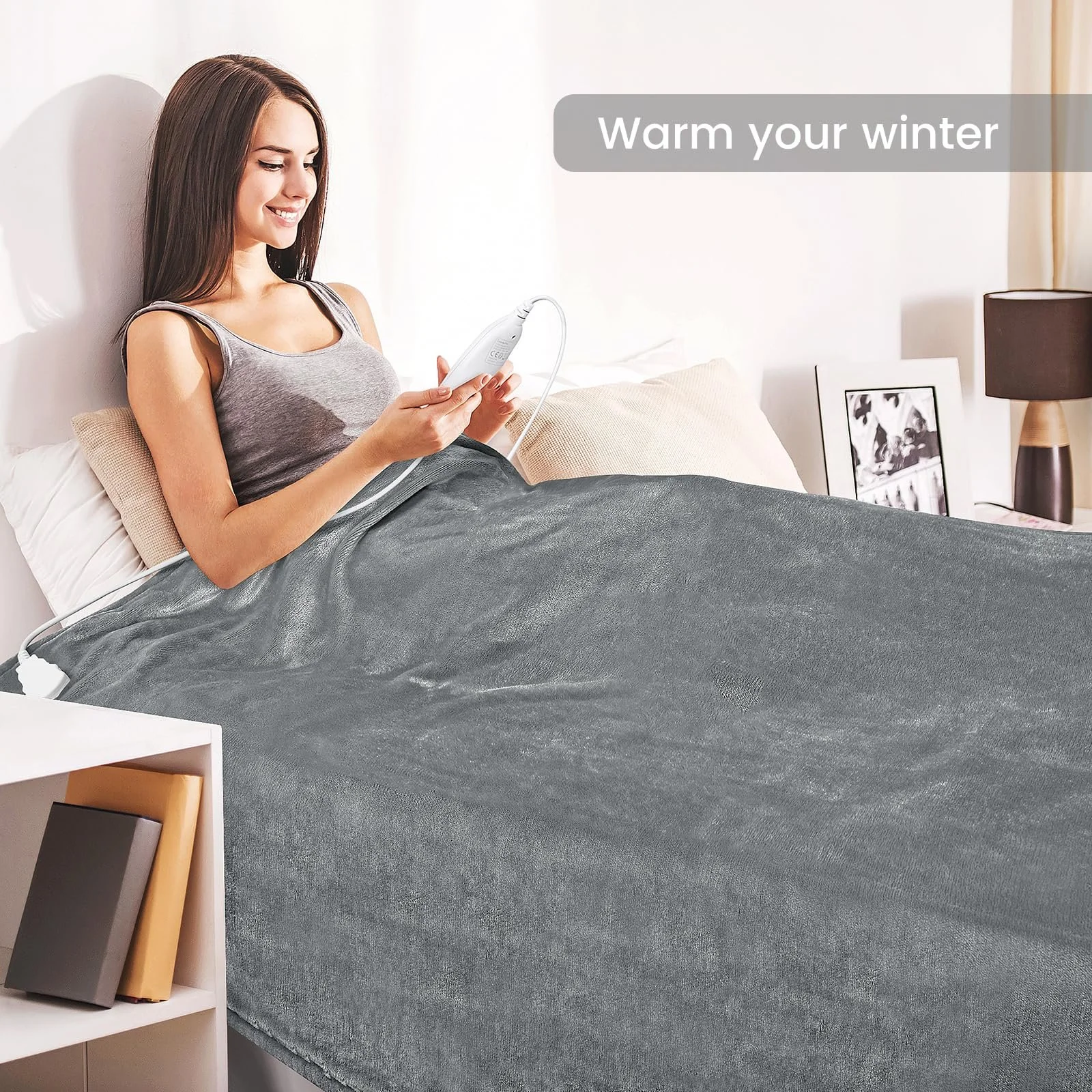 Электрическое одеяло LeaderPro 180 x 160 см, Коричневый, фото №3 Электрическое одеяло LeaderPro 180 x 160 см, Коричневый, фото №3