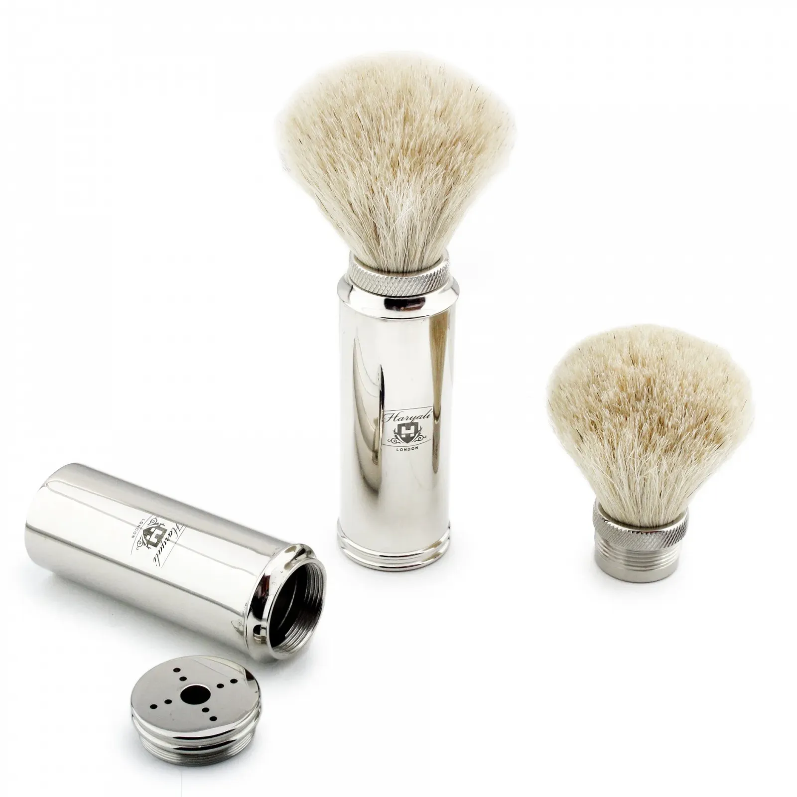 Помазок для бритья Stainless Steel White Badger Hair для мужчин металлический, фото №2 Помазок для бритья Stainless Steel White Badger Hair для мужчин металлический, фото №2
