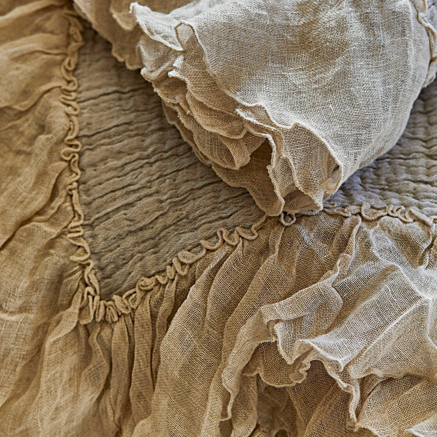 Покривало Loberon Картатий Сірий Льон, фото №5