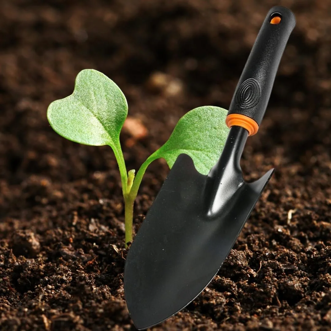 Кельма Цветочная STYLIZER, 8 см, нержавеющая сталь, черная и оранжевая, фото №2