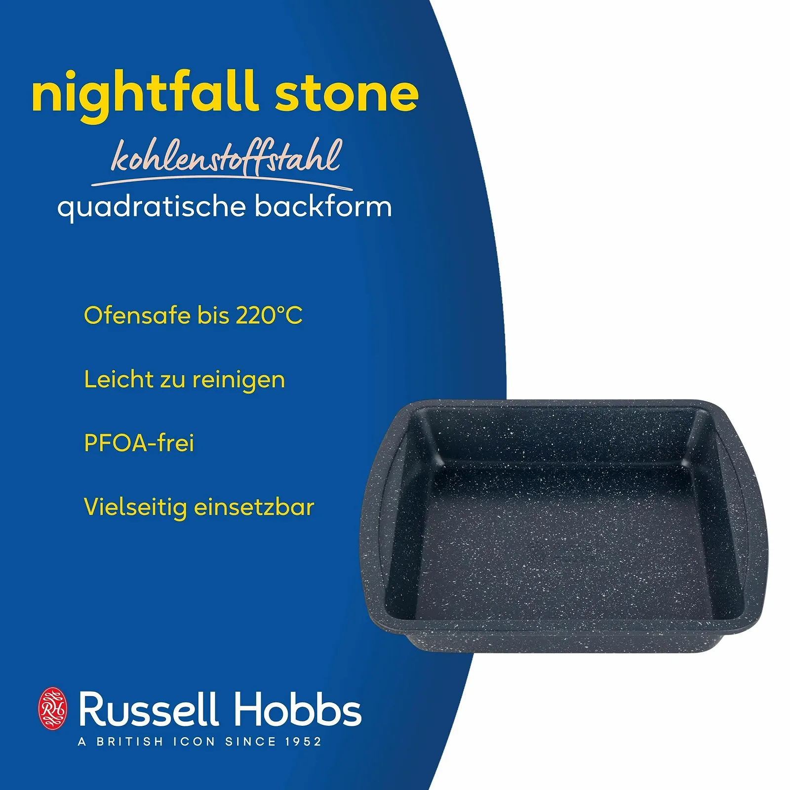 Форма для выпекания Russell Hobbs Nightfall Stone RH00997EU квадратная углеродистая сталь 26 см, фото №2