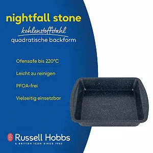 Форма для випікання Russell Hobbs Nightfall Stone RH00997EU квадратна вуглецева сталь 26 см synthetic.ua - Фото 1
