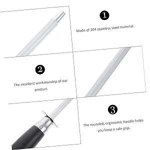 Мусат для кухонних ножів професійний сталевий ручний synthetic.ua - Фото 1