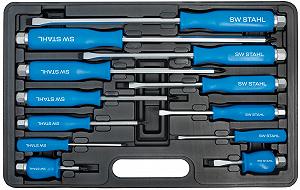 Набор отвёрток SW-Stahl S7890 12 штук ударопрочный шлицевые + крестовые - Фото 1