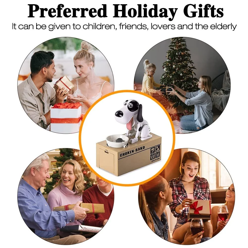 Копилка Hungry Dog интерактивная Белая, фото №8