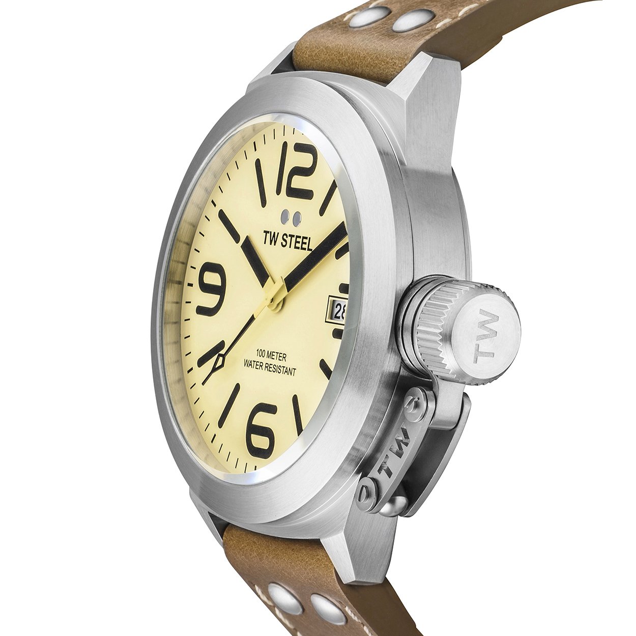 Годинник TW Steel Canteen Чоловічий 45 мм Кварцовий Хронограф Шкіряний ремінець, фото №3