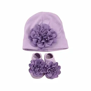 Комплект детской вязаной зимней шапки и носков RETUOLWAG для детского сада, утолщенный для ежедневного использования или путешествий, эластичные детские носки - Фото 1