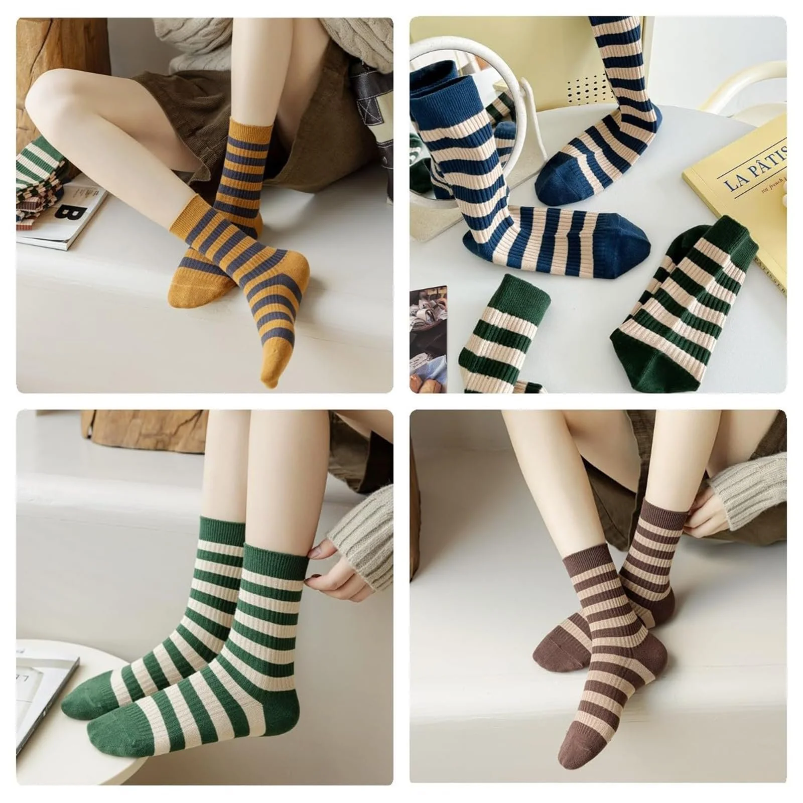 Шкарпетки в смужку Жіночі Барвисті, Розмір 35-38, фото №7 Шкарпетки в смужку Жіночі Барвисті, Розмір 35-38, фото №7