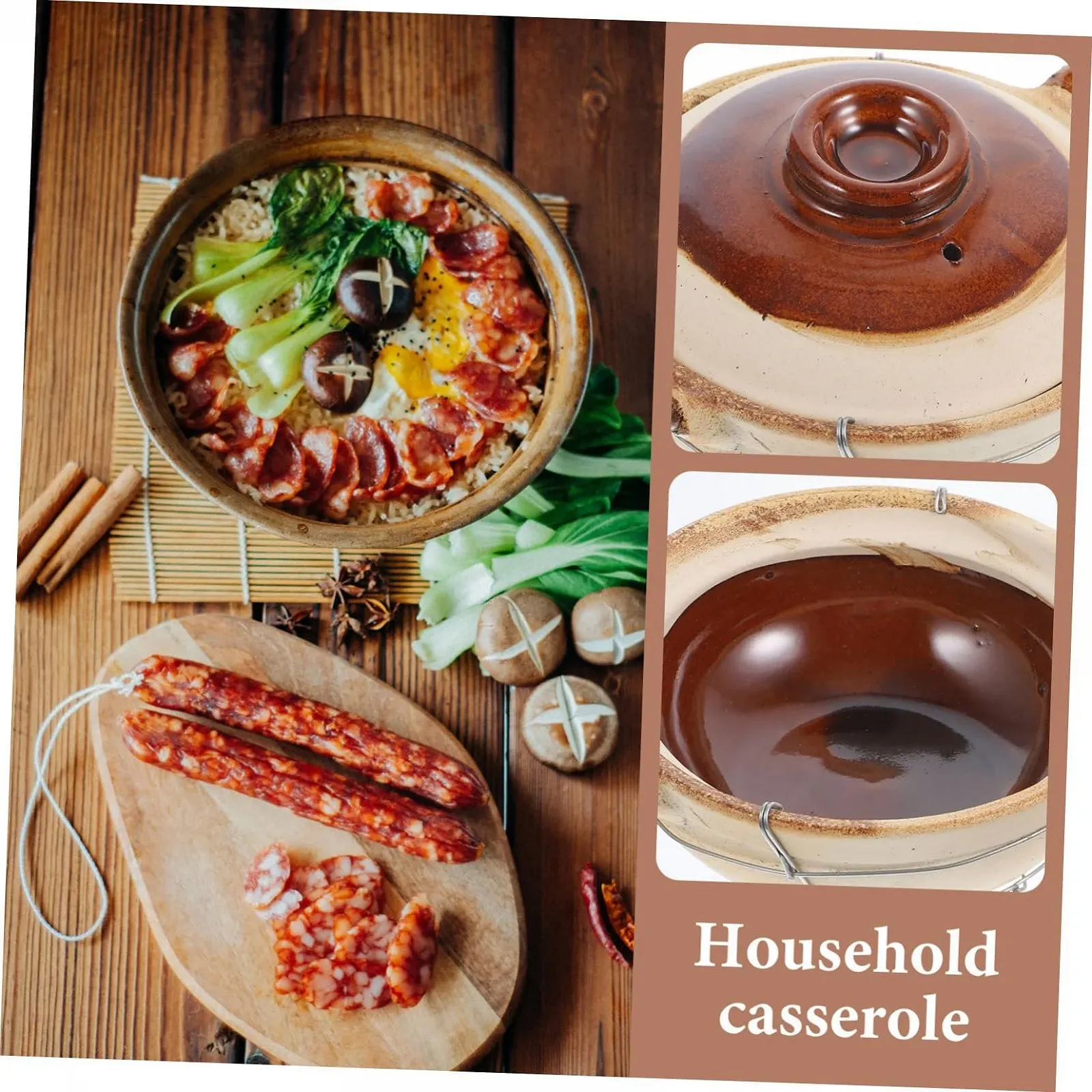 Кастрюля Luxshiny Песчаная с ручкой Маленькая Керамика, фото №7 Кастрюля Luxshiny Песчаная с ручкой Маленькая Керамика, фото №7