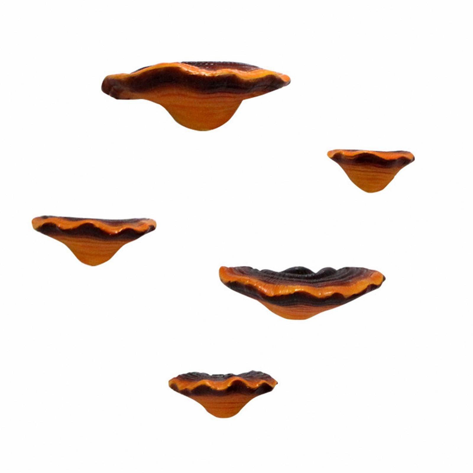 Декоративна настінна полиця Eujgoov Міні-імітація гриба Рейші з полірезину для саду та патіо, фото №4