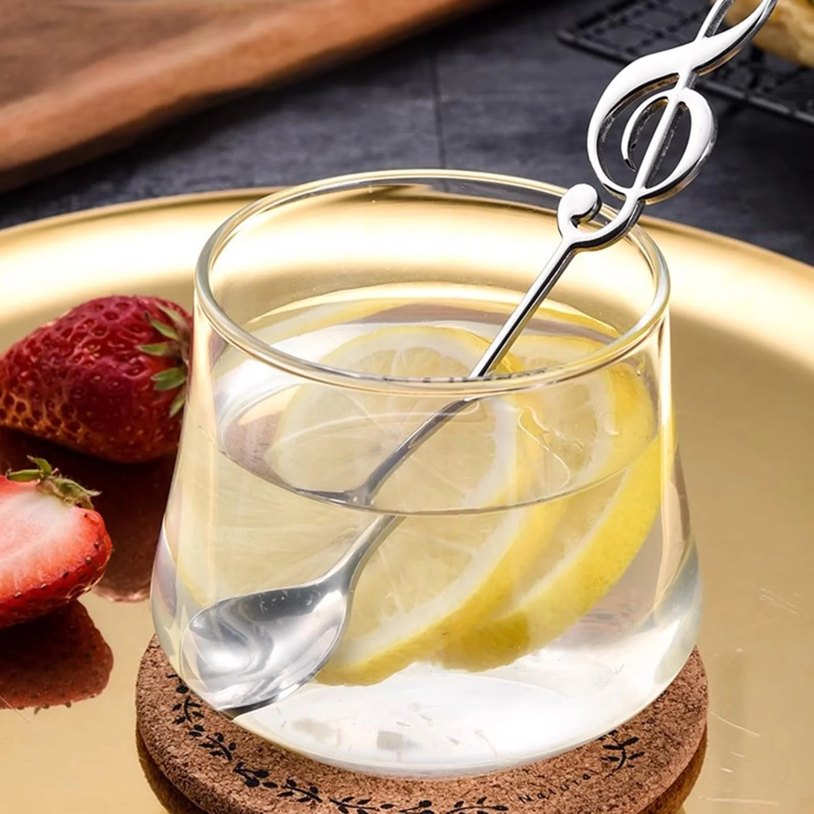 Ложка кавова MIVIDE Музична нота Срібний, набір 16 шт, фото №5