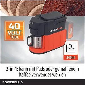 Кофеварка POWERPLUS 40 В synthetic.ua - Фото 1