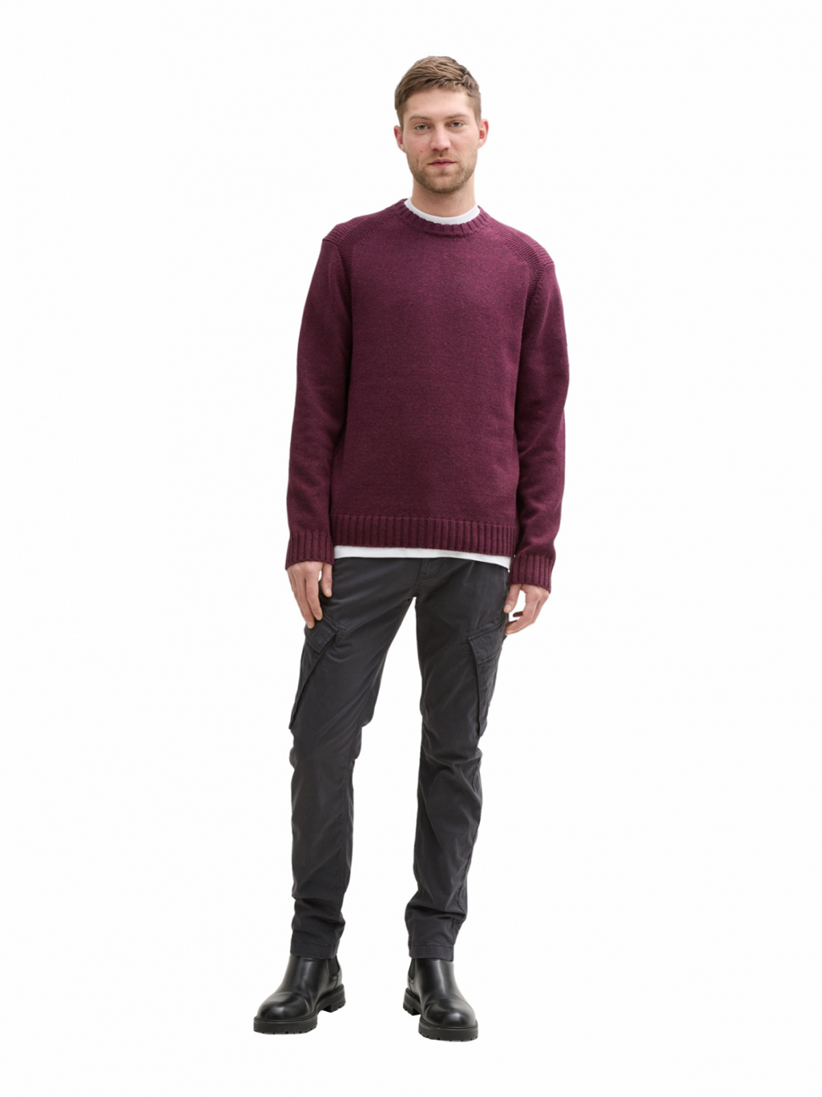 Штаны Tom Tailor Tapered cargo trousers Темно-сірий S, фото №4