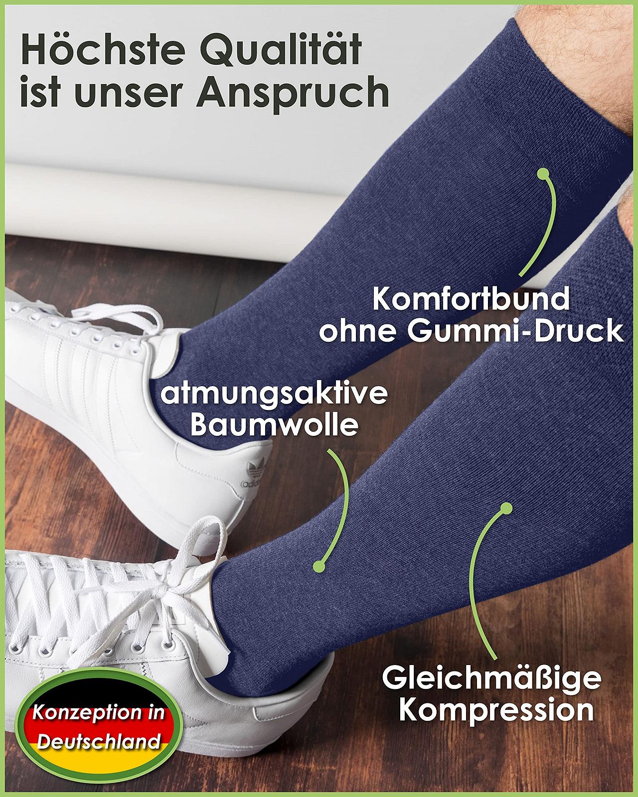 Компрессионные носки Хлопок 3 пары для мужчин и женщин для длительного сидения и стояния, полетов, офиса, автомобиля, фото №3 Компрессионные носки Хлопок 3 пары для мужчин и женщин для длительного сидения и стояния, полетов, офиса, автомобиля, фото №3