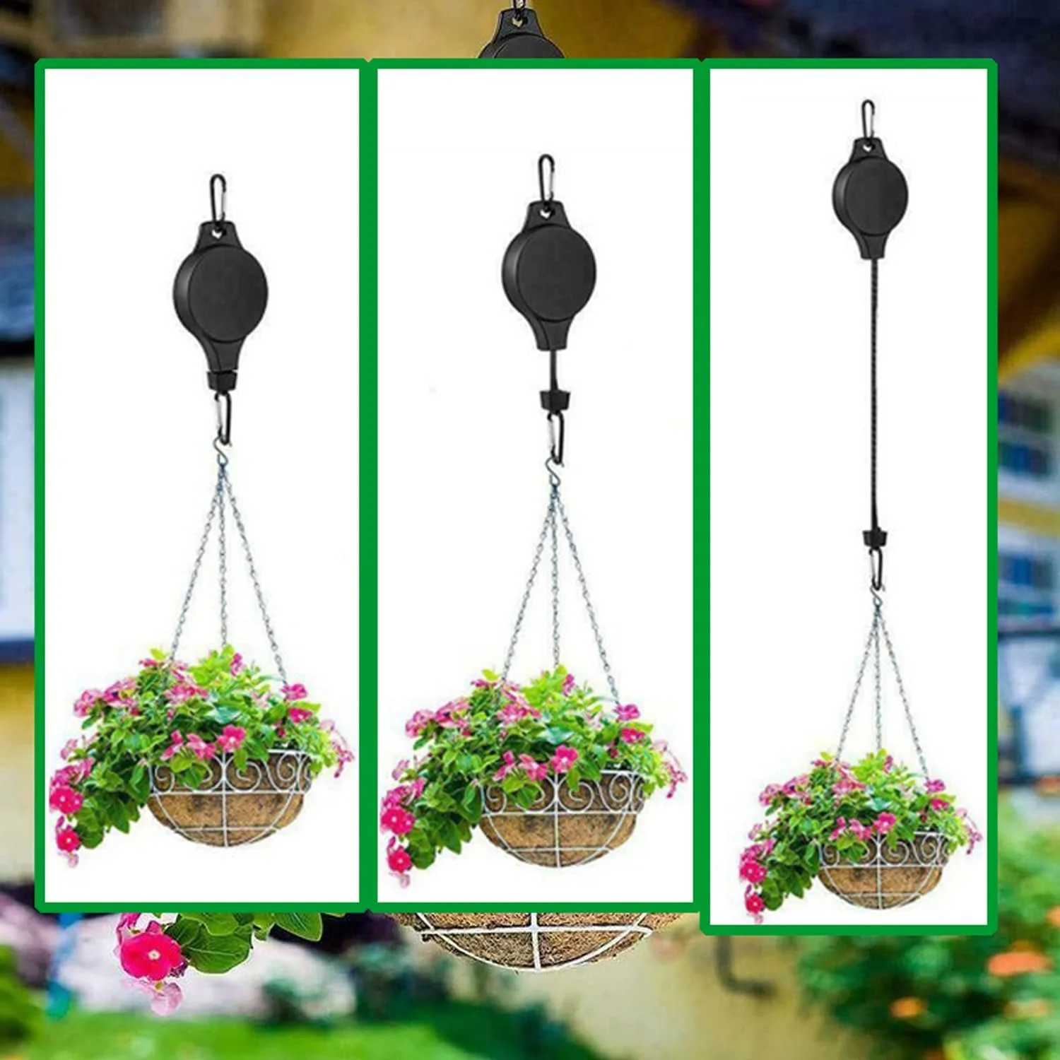 Набір висувних тримачів для рослин 2 шт. Регульований гачок 35 дюймів, фото №5 Набір висувних тримачів для рослин 2 шт. Регульований гачок 35 дюймів, фото №5