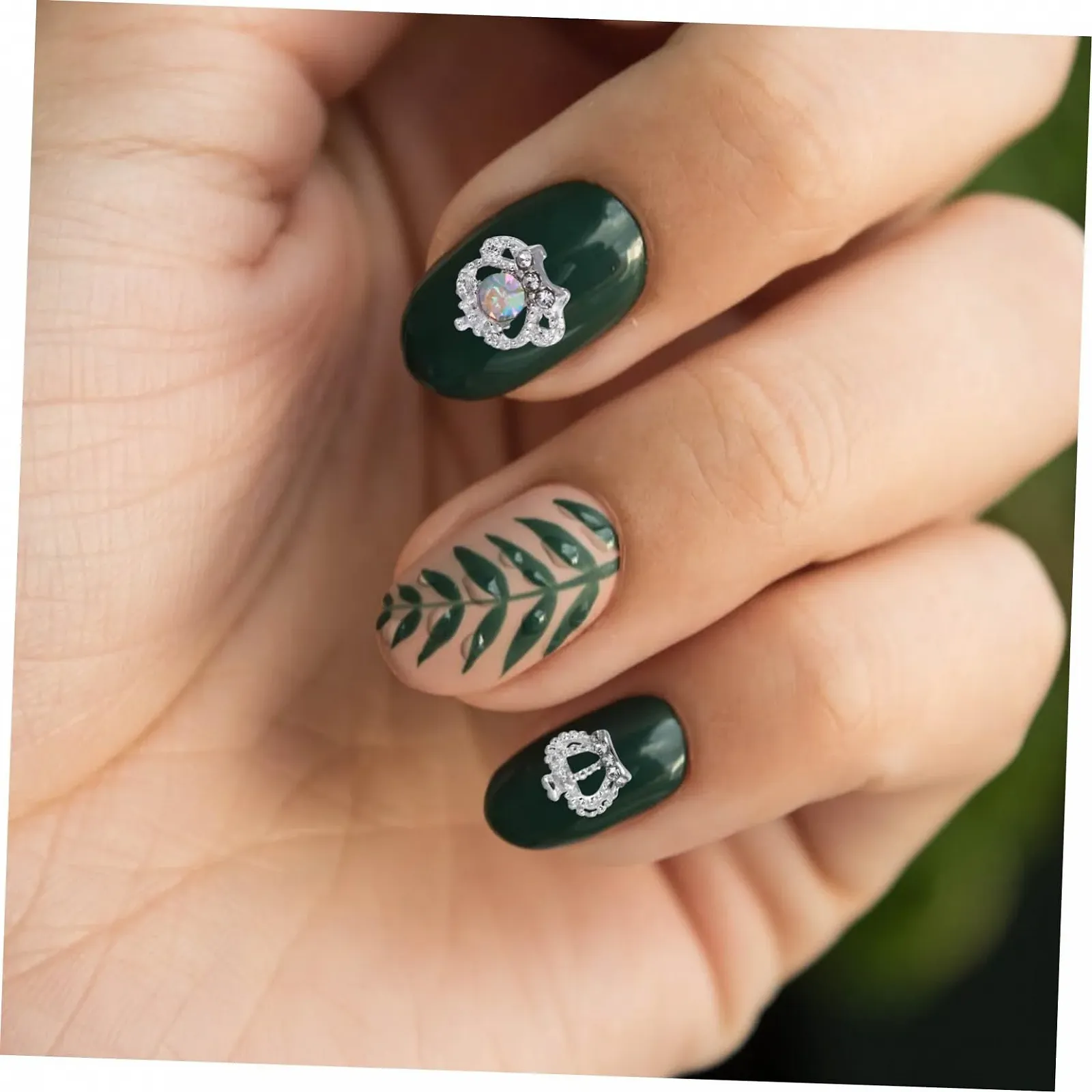 Стразы для ногтей из сплава, набор 100 шт., украшения для ногтей, 3D корона, фото №3