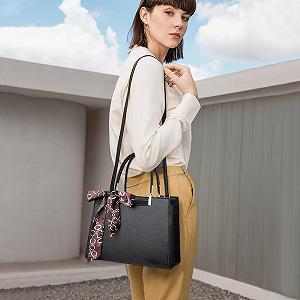 Сумка З ручками NICOLE & DORIS Shopper, Cередня, зі штучної шкіри, чорна, L, Елегантна synthetic.ua - Фото 1