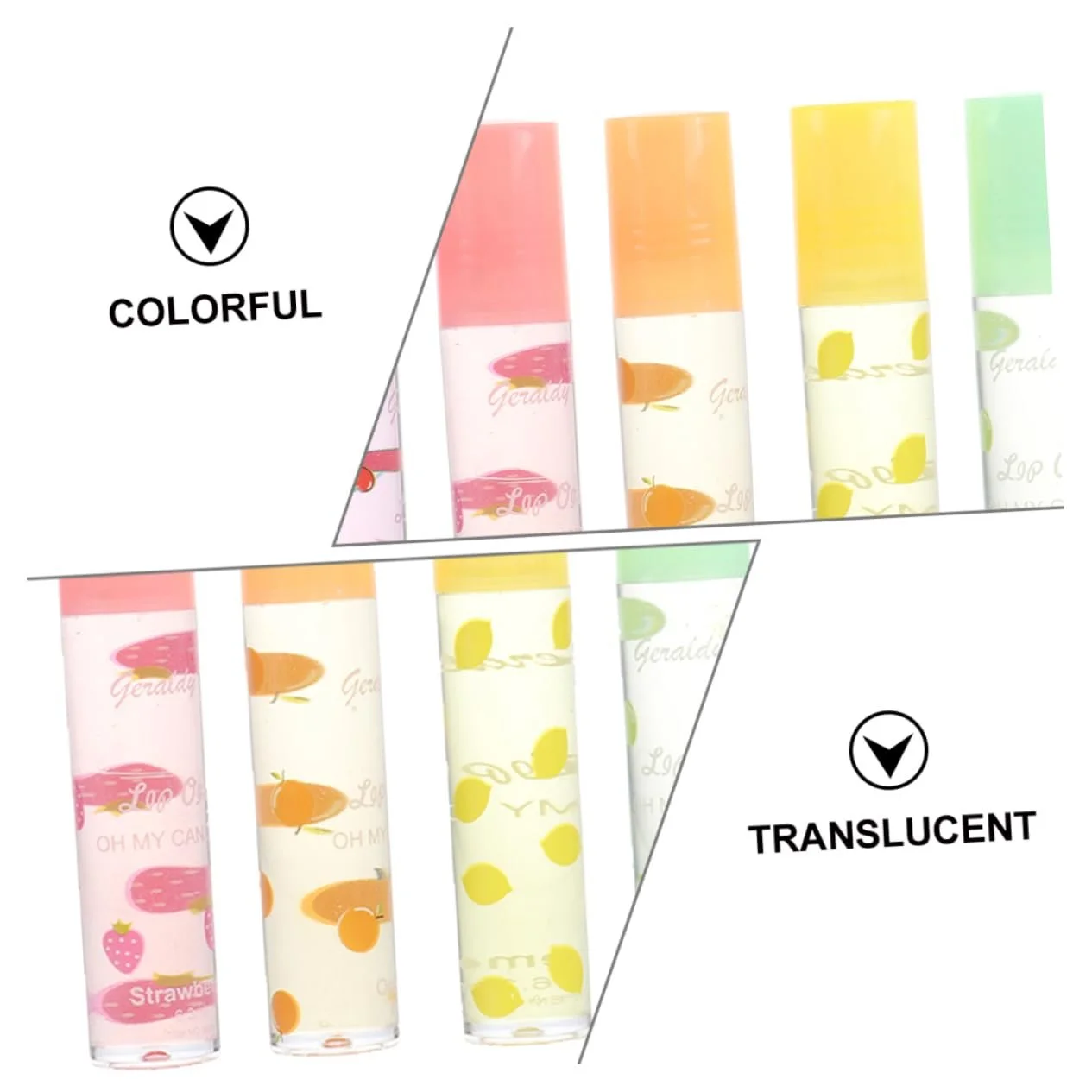 Набір з 7 фруктових бальзамів для губ, блисків для губ, фото №7