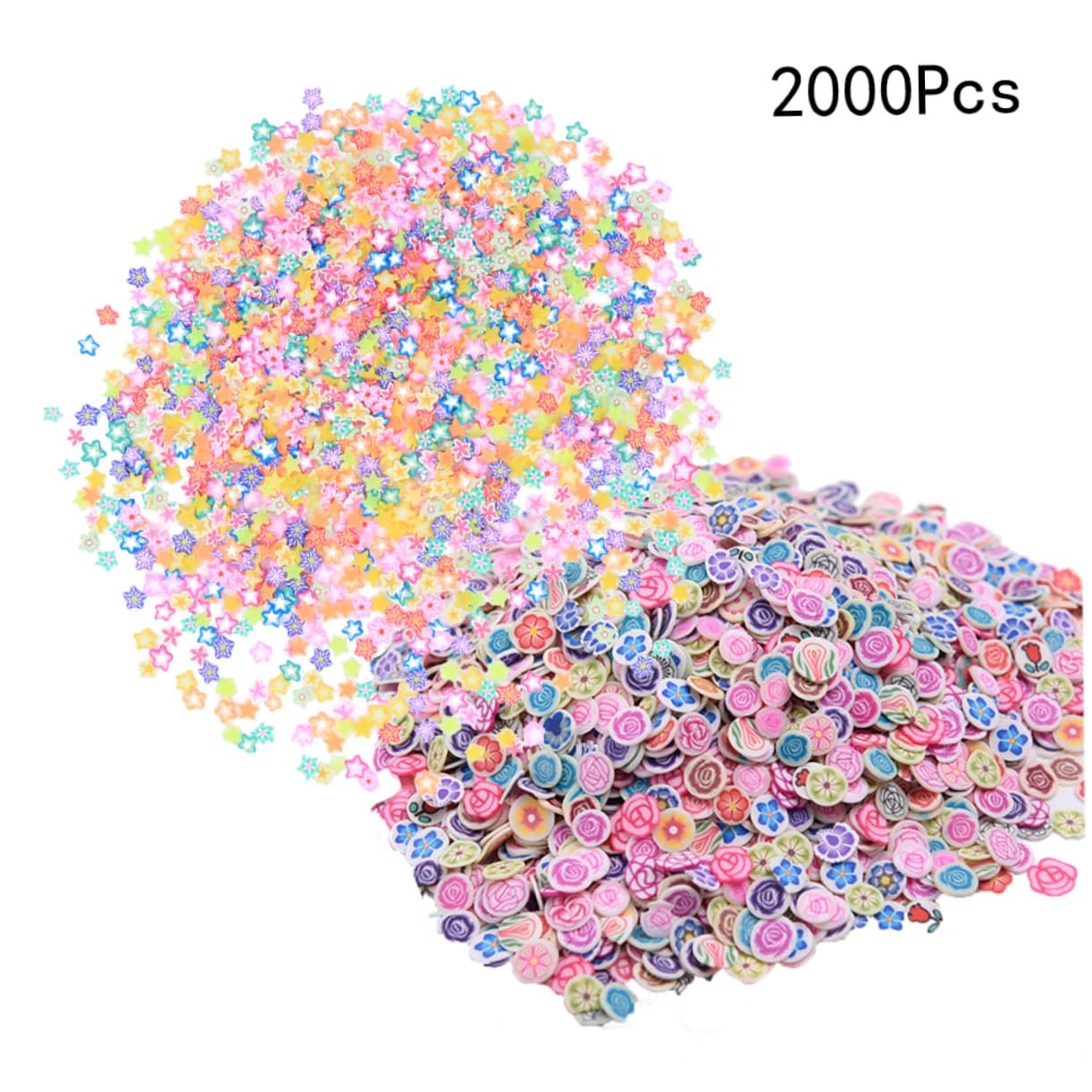 Стразы для ногтей FRCOLOR 2000 штук Полимерные диски Цветы Полимерные диски Мобильные аксессуары для телефонов DIY 3D Цветы для ногтей Наклейки для ногтей Смоляная подвеска Инструменты DIY для ногтей, фото №3