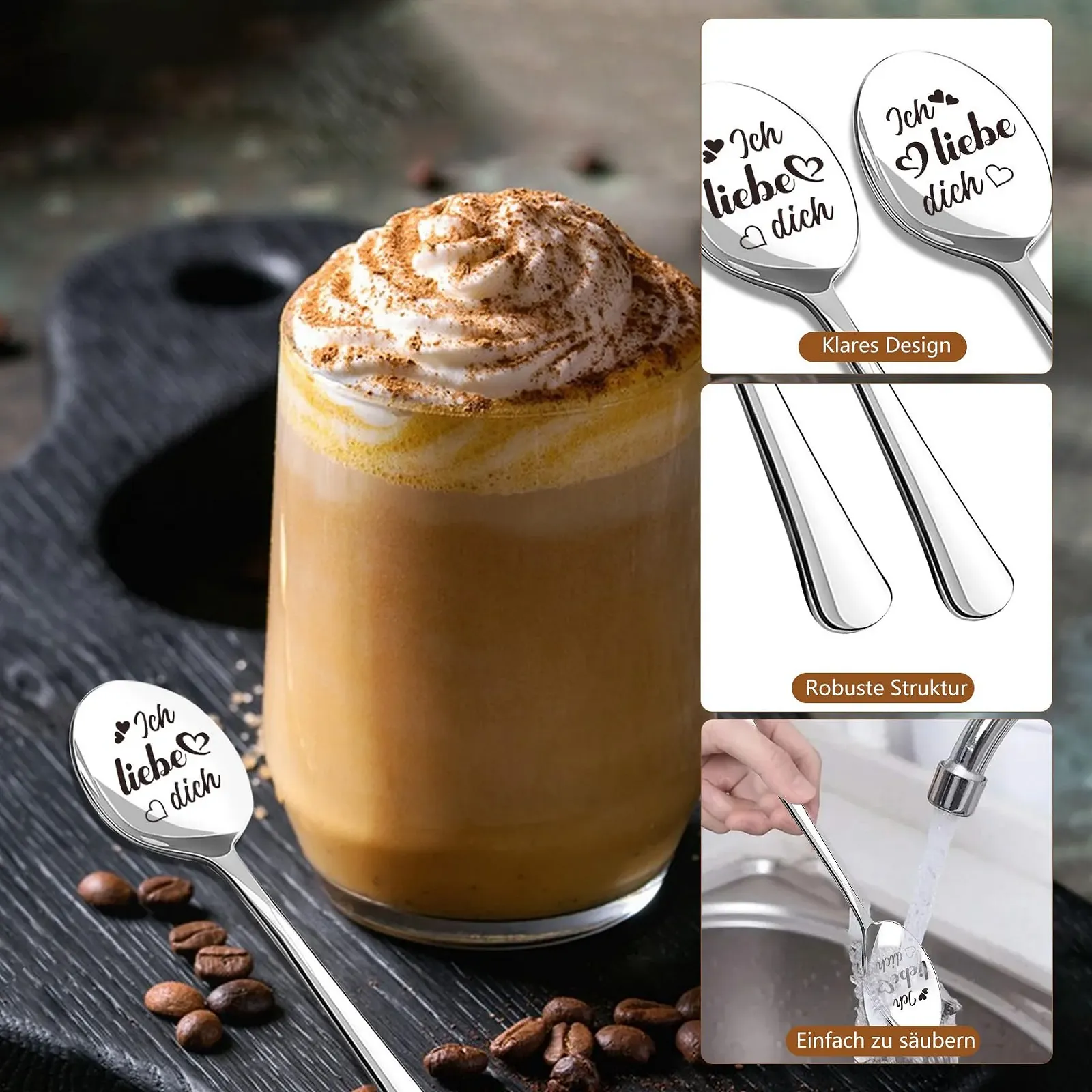 Ложка I Love You, Сріблястий, фото №3