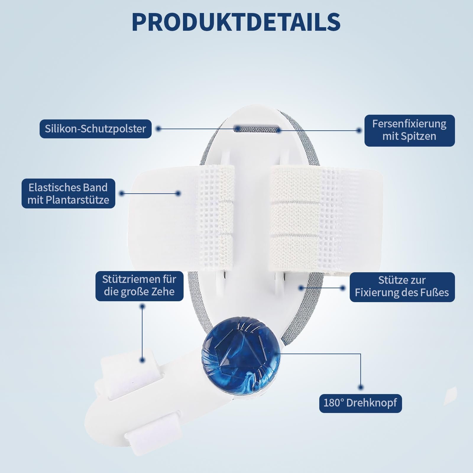 Корректор большого пальца стопы Hallux Valgus, Унисекс, Фиксирующая пластина с силиконовым разделителем, фото №3 Корректор большого пальца стопы Hallux Valgus, Унисекс, Фиксирующая пластина с силиконовым разделителем, фото №3