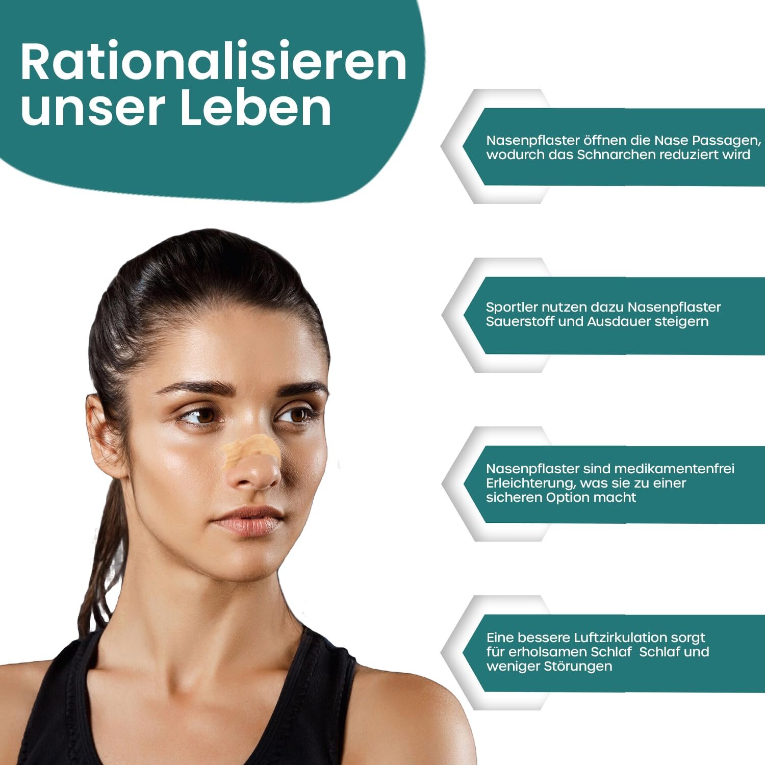 Пластирі для носа від хропіння Nova+ Series Premium Model L (66 x 19 мм), фото №5 Пластирі для носа від хропіння Nova+ Series Premium Model L (66 x 19 мм), фото №5