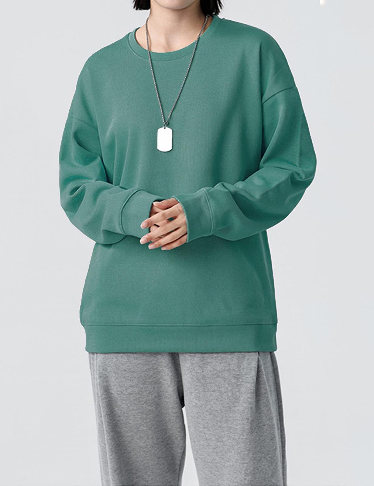 Подростковый свитшот Kiench для мальчиков и девочек, базовый пуловер с круглым вырезом, хлопок, фото №2