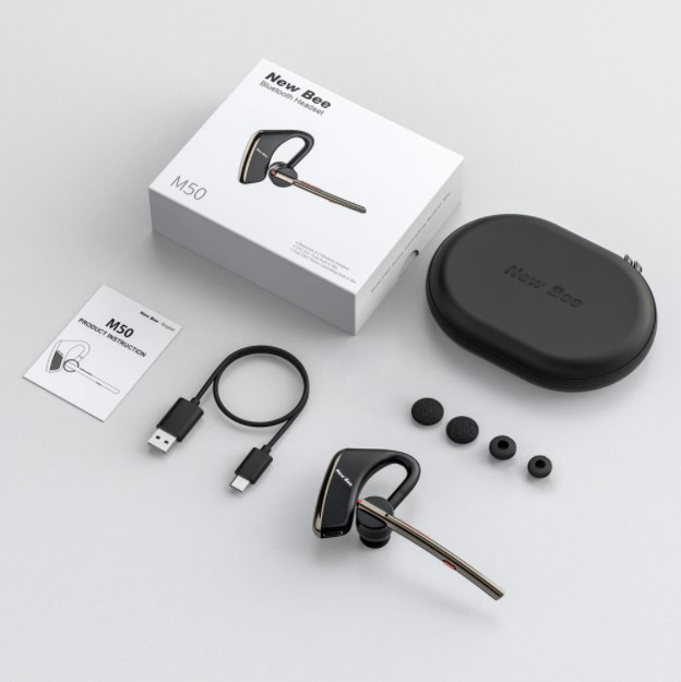 Bluetooth гарнітура Bee M50 чорний голосовий контроль stand-by 1440 годин, фото №5