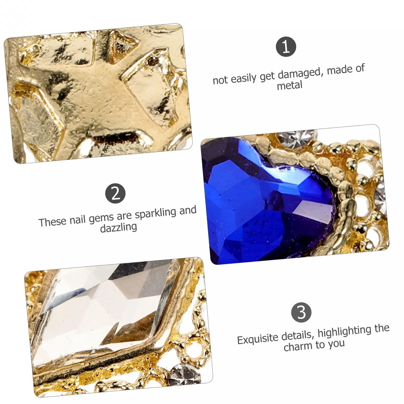 Стрази для нігтів WOONEKY Luxury 12 наборів, фото №3