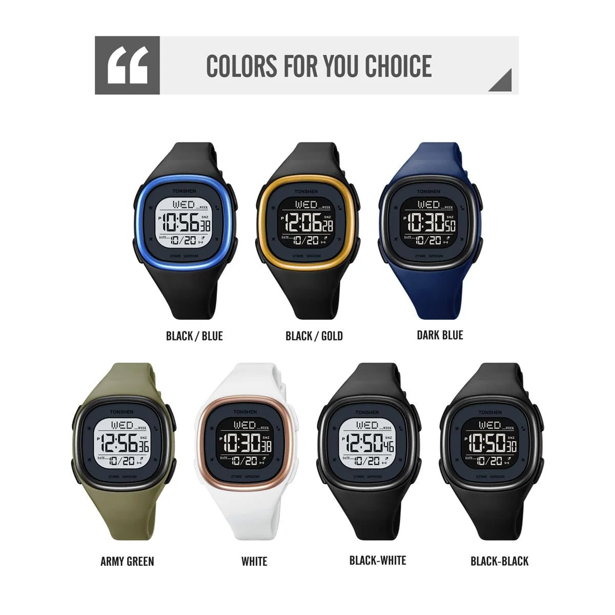 Цифровий годинник TONSHEH Спортивний годинник Outdoor Military, фото №7 Цифровий годинник TONSHEH Спортивний годинник Outdoor Military, фото №7