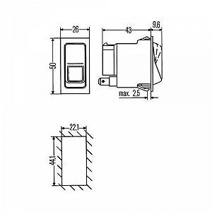 Выключатель аварийной сигнализации HELLA 6HH 004 570-591 synthetic.ua - Фото 1