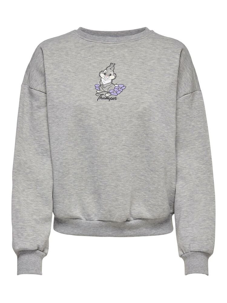 Худі ONLDISNEY LIFE L/S BAMBI BOX SWT 15250089-Light Grey Melange-Print:THUMPER ONLYСірий S, фото №1