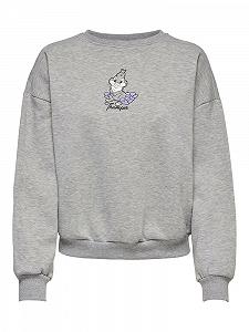 Худі ONLDISNEY LIFE L/S BAMBI BOX SWT 15250089-Light Grey Melange-Print:THUMPER ONLYСірий S - Фото 1