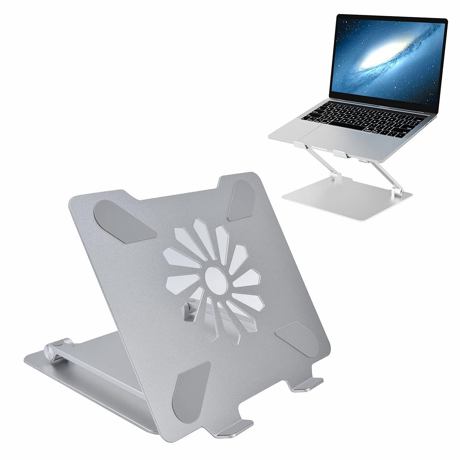 Підставка для ноутбука з алюмінієвого сплаву, регульована по висоті, ергономічна портативна, фото №2