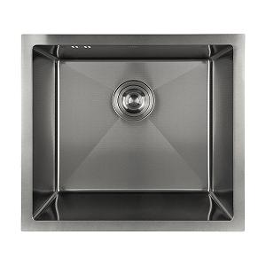 Чорна мийка для кухні с декором нержавіюча під стільницю Nett NВS-5045 synthetic.ua - Фото 1