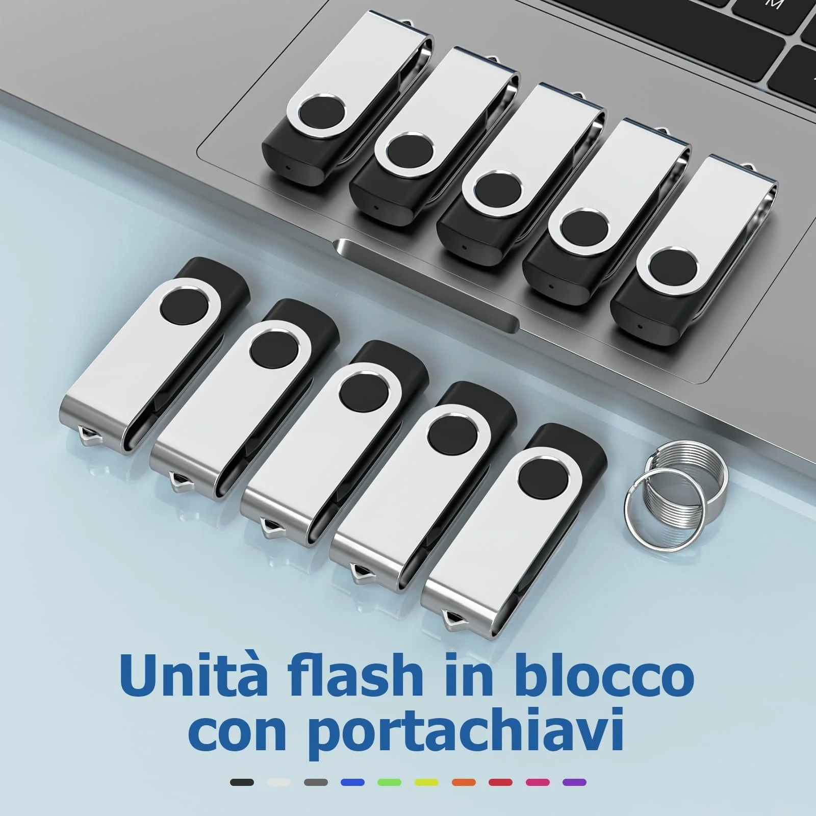 USB Stick 4GB USB 2.0 Pack of 50 Swivel Black, фото №2