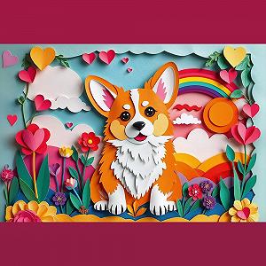 Пазли Trefl 40 Years Trefl Puzzle with 3D Effect Dog 160 елементів synthetic.ua - Фото 1