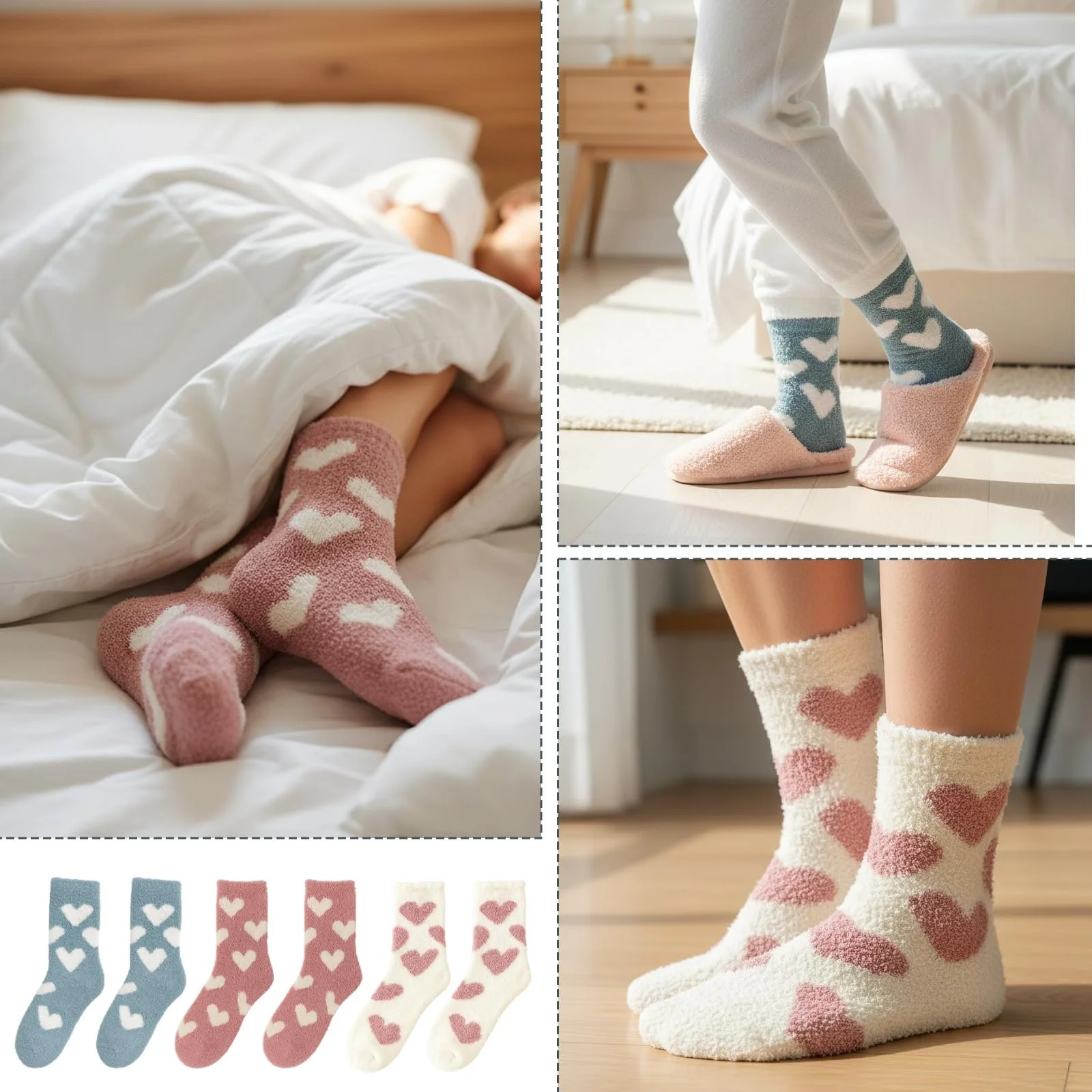 Жіночі пухнасті шкарпетки, 6 пар, Мікс кольорів, 35-38, фото №6 Жіночі пухнасті шкарпетки, 6 пар, Мікс кольорів, 35-38, фото №6