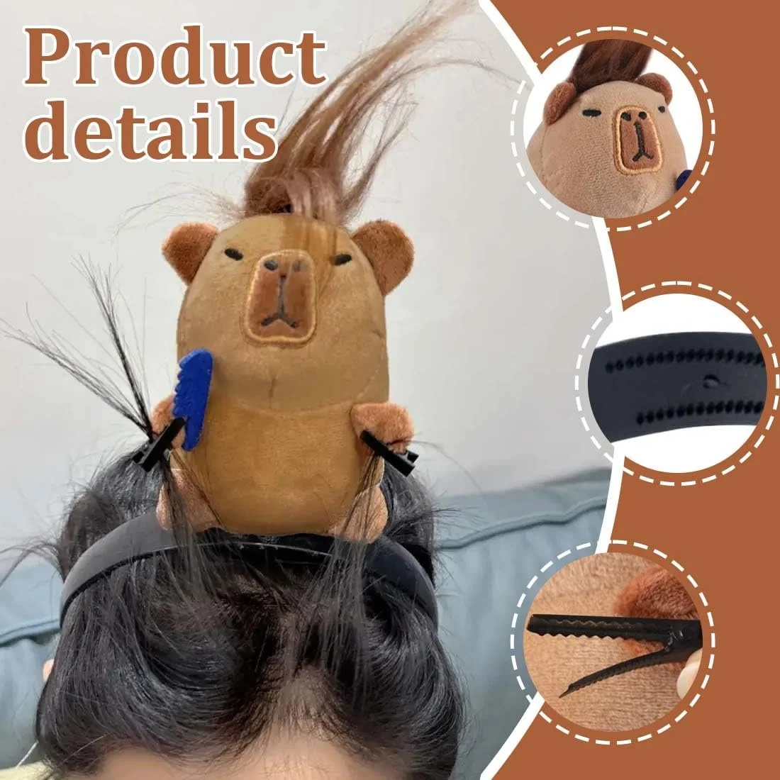 Обруч для волос Капибара, фото №3