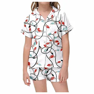 Купити Дитячий флісовий піжамний комплект з принтом, з довгими рукавами - Фото 1 Дитячий флісовий піжамний комплект з принтом, з довгими рукавами - Фото 1