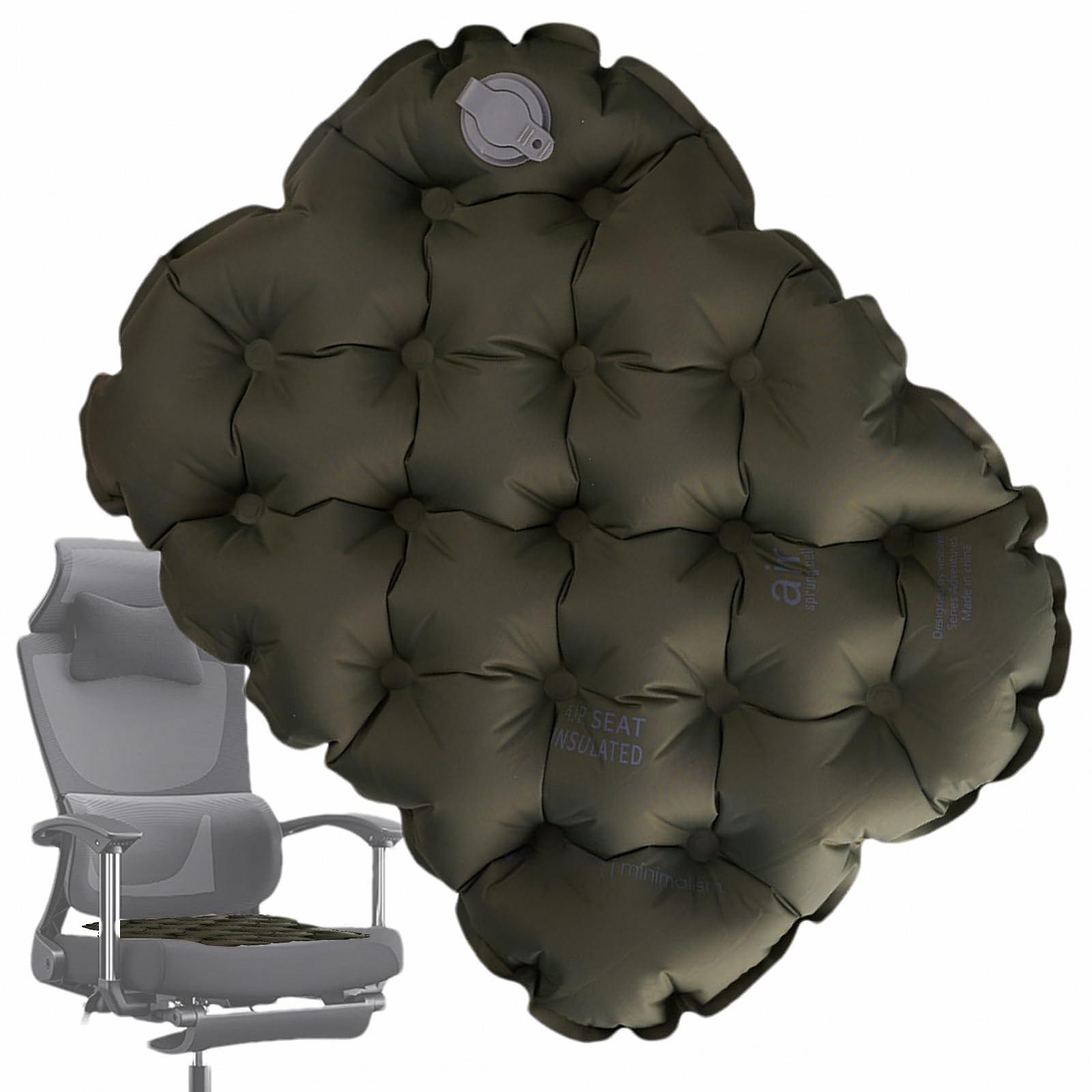 Надувная подушка Foldable Travel Seat Cushion Portable Air Cushion Водонепроницаемое сиденье для скамейки, кемпинга, фото №5