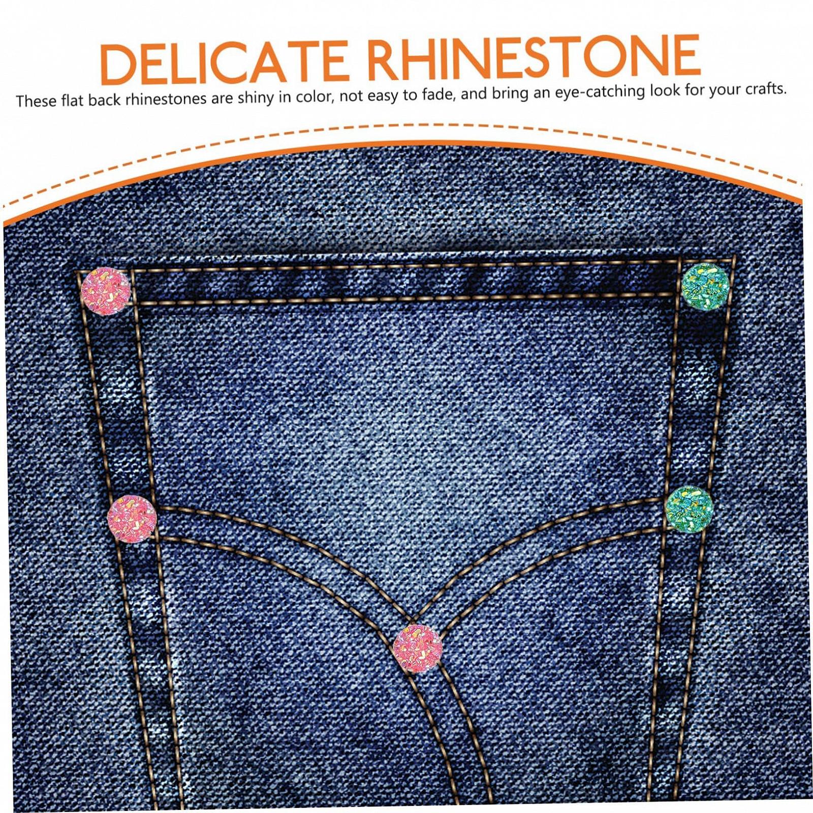 Стрази Lurrose Плоскі 100 шт, пластикові дорогоцінні камені, прикраси для одягу, фото №9