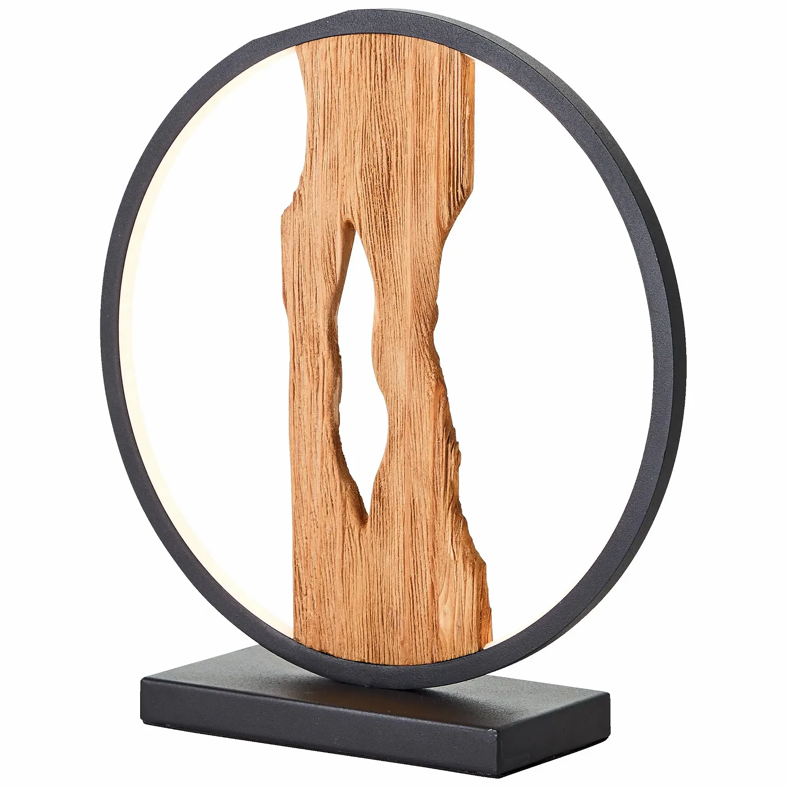 Настольная лампа Lightbox LED 28 см 7.5 Вт 850 лм 3000 К алюминий/металл/дерево (сосна Монтерей) Черный/Коричневый, фото №4