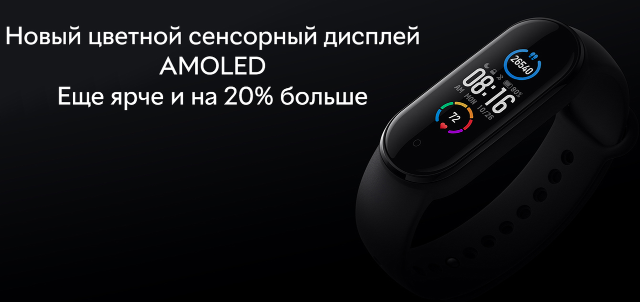 Фитнес браслет Xiaomi Mi Band 5 Black, фото №8 Фитнес браслет Xiaomi Mi Band 5 Black, фото №8