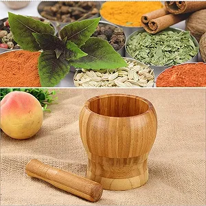 Ступка з товкачиком Бамбук synthetic.ua - Фото 1