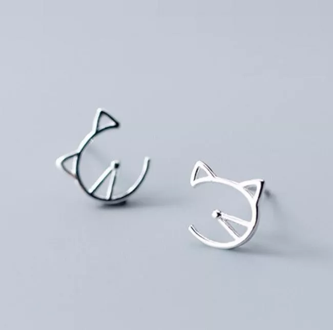 Серьги серебряные Кошачьи мордашки TenJshunzhu, фото №1 Серьги серебряные Кошачьи мордашки TenJshunzhu, фото №1