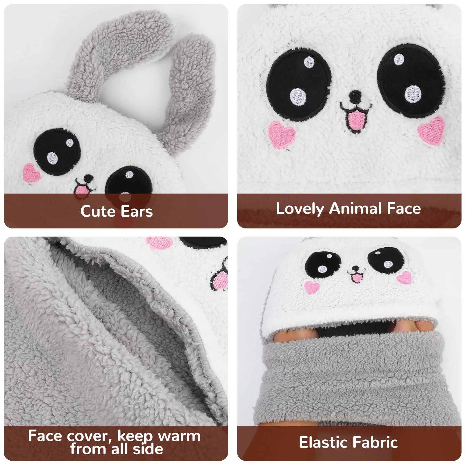 Дитяча зимова флісова термошапка-балаклава AYPOW для дітей, фото №3