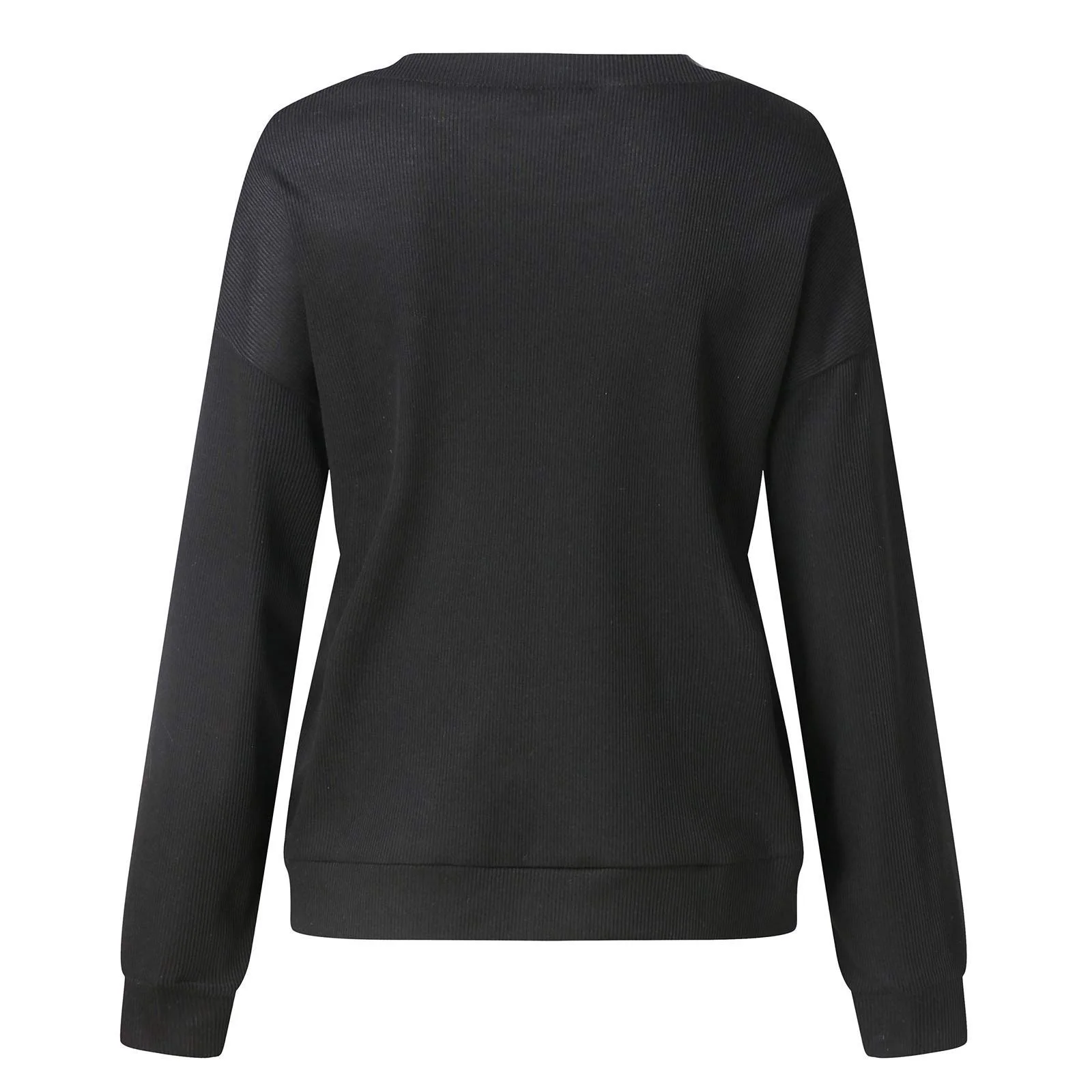 Женская толстовка оверсайз без капюшона Black, фото №4