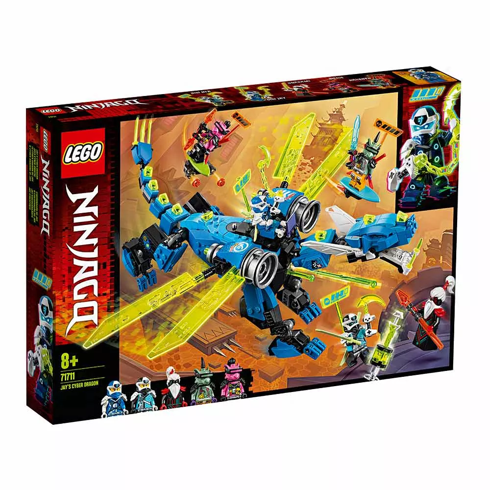 Конструктор LEGO Ninjago Кибердракон Джея 518 деталь 71711, фото №1